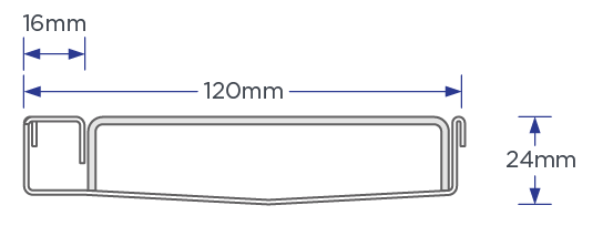 120SCSPASiMTL Shower Screen Support