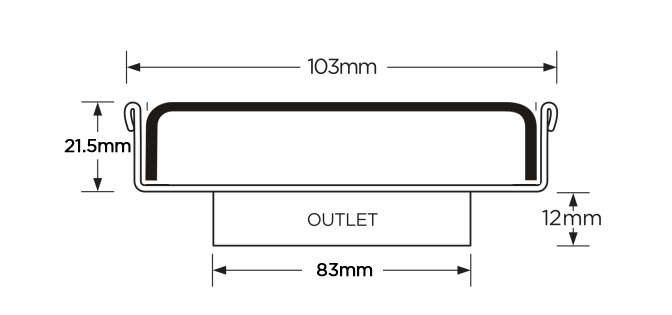 SQ100MNDDN100 Square Floor Waste